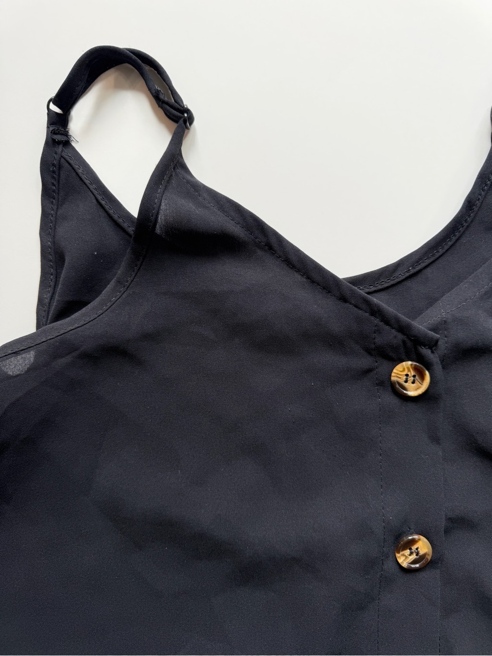 Black Button-Front Top - Picture 3 of 6